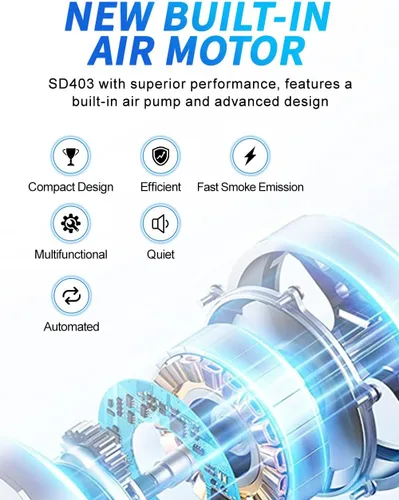 Miniatura 4 de Detector de fugas de máquina de humo automotriz - Probador de humo EVAP de vacío de 12 V CC con bomba de aire incorporada para sistemas de tuberías