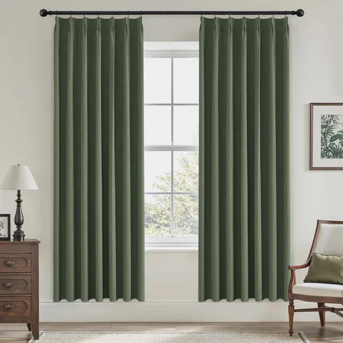 Miniatura 45 de UHITECH Cortinas opacas cortas de 35 pulgadas de largo, plisadas, opacas, para ventanas pequeñas, con aislamiento térmico, cortinas reductoras