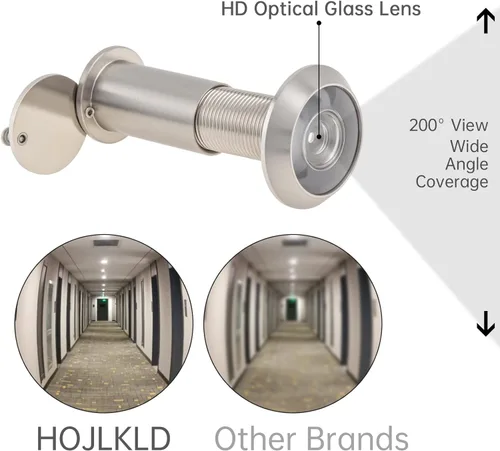 Miniatura 3 de Mirilla para Puerta, Latón Macizo con Mirilla de 200 Grados con Broca de 16 MM para Puertas de 1-1/2" a 2-3/8", Visor de Puerta con Diámetro