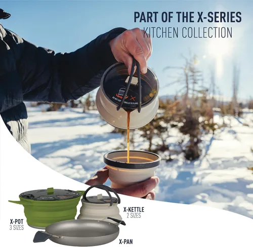 Miniatura 7 de Sea to Summit X-Pot - Juego de tetera y taza plegables para mochileros y campamentos