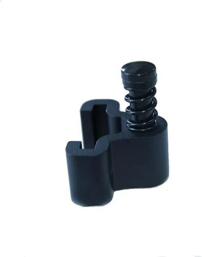 Miniatura 2 de LWZH Topes de puerta de acero negro para puerta corredera de granero Kit de rodillos de riel 2 Pack