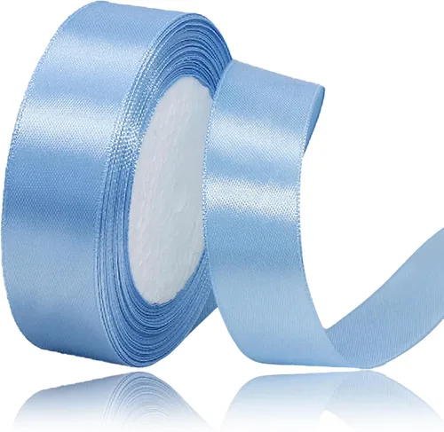 Miniatura 14 de Cinta de satén azul claro de 1-1/2 pulgadas x 25 yardas, cinta de tela de color sólido para envolver regalos, hacer lazos para el cabello, ramos