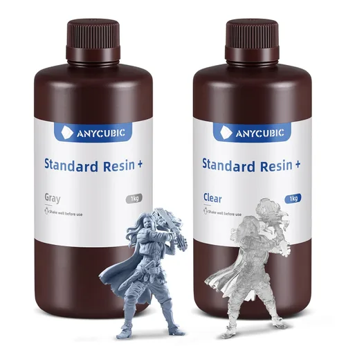Miniatura 15 de ANYCUBIC - Resina de impresora 3D estándar actualizada, resina de curado UV rápido SLA de 405 nm, fotopolímero rápido y de alta precisión