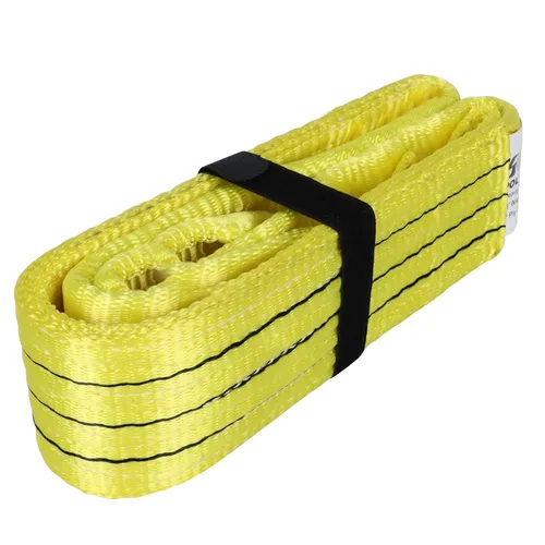 Miniatura 14 de Correas de elevación de 1 pulgada x 4 pies, 2 capas de alta resistencia plana de levantamiento de ojos, correas de nailon para levantamiento