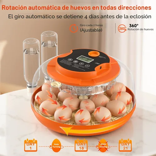 Miniatura 5 de 18 incubadoras de huevos para incubar huevos, incubadora automática de giro de huevos y control de humedad para eclosionar pollo, pato, codorniz