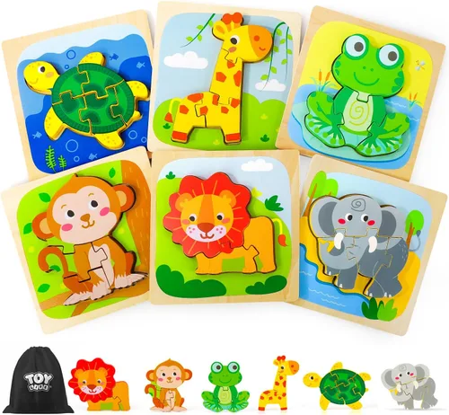 Miniatura 10 de TOY Life - Rompecabezas de madera para niños de 1 a 3 años, rompecabezas para niños, rompecabezas para bebés, juguetes Montessori para niños y niñas