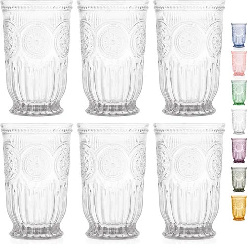 Miniatura 26 de Juego de 6 vasos altos rosados de 10 onzas