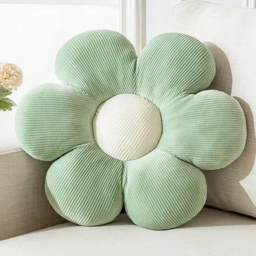 Miniatura 23 de Almohada de Flores, Linda Almohada Decorativa Cojín de Margaritas 15.75" Blanco Almohadas Decorativas para el Hogar para Cama, Sofá, Sillón