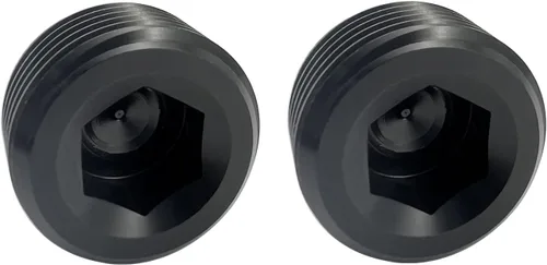 Miniatura 4 de Aluminio 1 "1 pulgada NPT rosca macho Allen cabeza enchufe enchufe de tubería, negro, paquete de 2