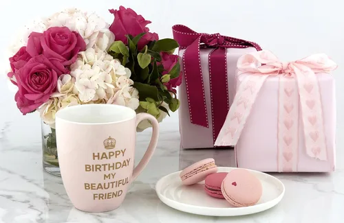Miniatura 8 de Tazas de café de feliz cumpleaños para mujeres, taza de café, regalos de cumpleaños para mejores amigas, mujeres, rosa, 14 onzas