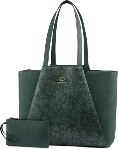 Miniatura 20 de LOVEVOOK Bolso de hombro para portátil para mujer - Bolso de 15.6 pulgadas de cuero sintético con cartera, bolso de oficina de gran capacidad