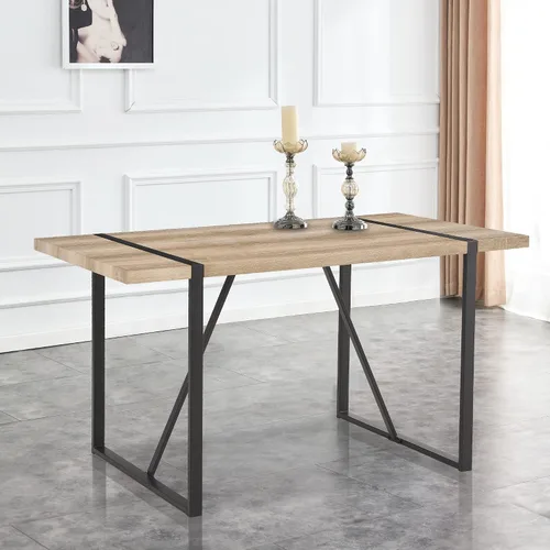 Miniatura 26 de Juego de mesa de comedor UELKS para 4, juego de mesa de cena para 4, mesa de cocina de 55'' y sillas de gamuza con tela de napa, juego de 4, juego