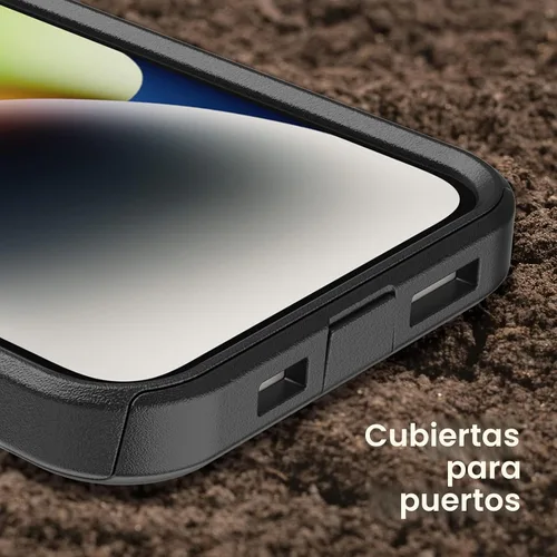 Miniatura 5 de OtterBox - Funda serie Commuter para iPhone 14 y 13, color negro, delgada y resistente, apta para bolsillo, con protección de puerto de carga