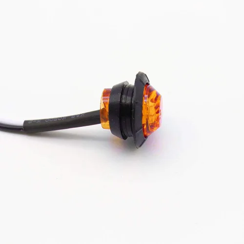 Miniatura 5 de KEING Mini pequeño redondo 3/4 pulgadas 12 V ámbar LED botón luz luz indicadora universal marcador lateral luces impermeable camión remolque autobús