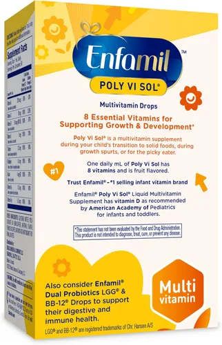 Miniatura 8 de Enfamil Poly-Vi-Sol Suplemento multivitamínico líquido para bebés y niños pequeños, botella cuentagotas de 1.7 fl oz