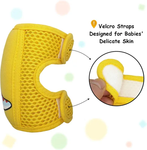 Miniatura 4 de Rodilleras de bebé para gatear 3 pares rodilleras ajustables para bebéniño pequeño almohadillas de arrastre rodilleras protectoras