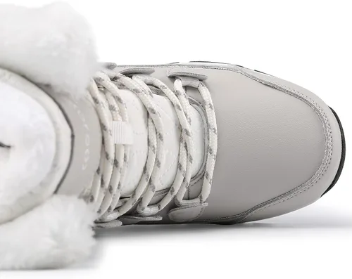 Miniatura 3 de COOJOY - Botas de nieve a media caña, peludas, e impermeables de mujer para el invierno