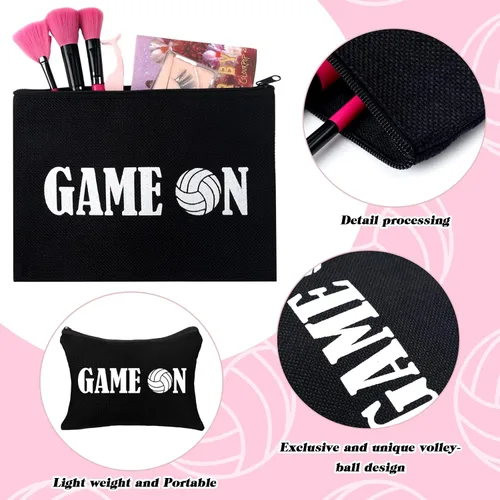 Miniatura 3 de Irenare 30 bolsas de cosméticos de voleibol, regalos para mujeres, jugadores de voleibol, equipos, bolsa de viaje, bolsas de maquillaje de lona