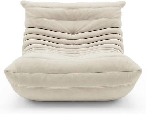 Miniatura 3 de Puf Togo sin comprimir de alta gama para adultos, sofá de espuma viscoelástica con tela suave, cómodo sillón de sala junto a la chimenea para sala