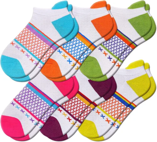 Miniatura 7 de Eallco Calcetines deportivos para mujer con suela acolchada, 6 pares