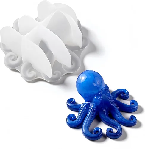 Miniatura 9 de Molde de resina de pulpo, Gasusen 3D de animales marinos grandes, pulpo, moldes de silicona para fundición de resina epoxi, adornos colgantes