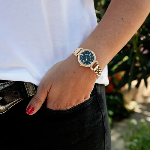 Miniatura 2 de Anne Klein - Reloj de brazalete para mujer con cristales de Swarovski y malla acentuada