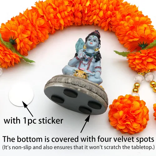 Miniatura 5 de alikiki Estatua hindú de Dios Señor Shiva – 3.8 pulgadas de alto, ídolo indio Shiva para decoración de tablero de automóvil, artículo de Diwali