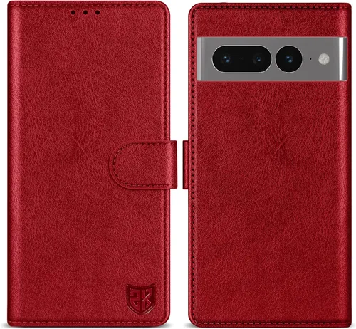 Miniatura 14 de ZZXX Funda tipo cartera para Google Pixel 7 con bloqueo RFID, ranura para tarjetas, función atril, cierre magnético, funda protectora de cuero