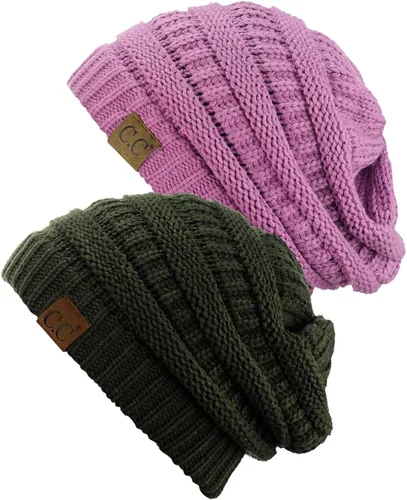 Miniatura 35 de Gorro a la moda de tejido suave abultado, cálido y elástico de C.C