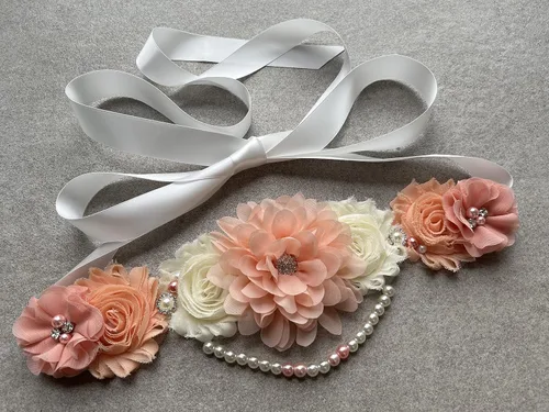 Miniatura 3 de Faja de maternidad de perlas únicas para revelación de género de baby shower