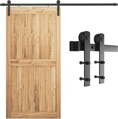 Miniatura 15 de Gancho para puerta Smartstandard deslizante, para puertas de graneros, con forma de "I", color negro, negro
