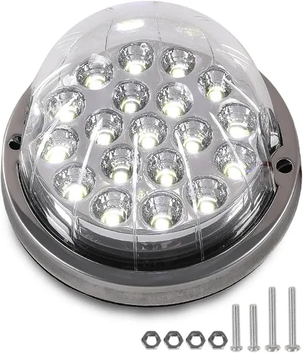 Miniatura 12 de PIT66 Lente transparente Luz LED azul Sandía (19 LED) Marcador de luz intermitente universal