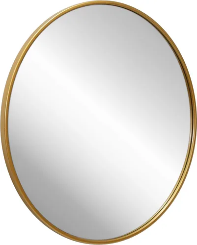 Miniatura 8 de Espejo de pared circular dorado de 24 pulgadas, espejo de pared redondo para entradas, baños, salas de estar y más (dorado, 24 pulgadas)