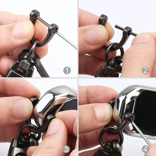 Miniatura 5 de Llavero de Cuero Adecuado para Llavero de Llave de Coche Toyota Compatible con Toyota Camry Highlander Corolla Sequoia Tundra Tacoma 4Runner