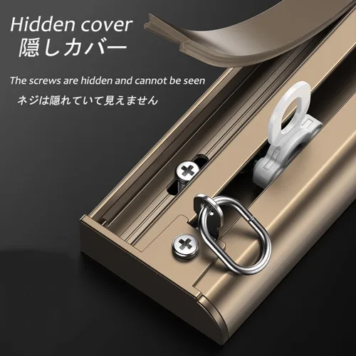 Miniatura 7 de Heavy Duty Aluminum Curtain Track for Ceiling, Smooth Sliding Rail, Easy Install, Adjustable 3.2ft to 19.7ft, White, 4.3FT (130CM) - Perfect for