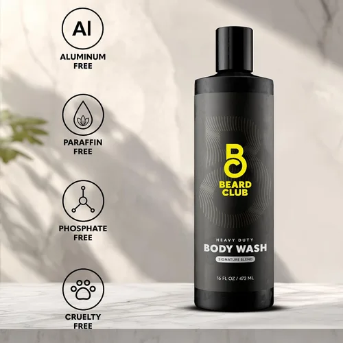 Miniatura 9 de The Beard Club Gel de ducha resistente para hombre con limpieza exfoliante, espuma rica y aroma característico, gel de baño para hombre