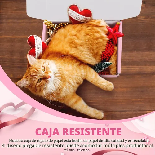 Miniatura 6 de Spakon - Paquete de 50 cajas de envío de cartón corrugado, cajas de embalaje para pequeñas empresas, lindas cajas pequeñas de cartón, cajas de Rosa