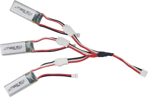 Miniatura 3 de sea jump 3 unids 7.4 V 300 mAh batería de litio+1to3 línea de conversión de carga para WLToys F959 XK DHC-2 A600 A700 A800 A430 planeador remoto