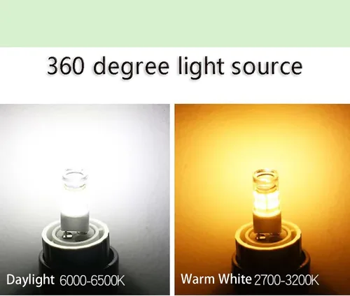 Miniatura 3 de Bombilla LED G8/GY8.6 de 3 vatios de luz blanca cálida – Base G8 bi-pin xenón tipo JCD LED 120V 20W bombilla halógena de repuesto, luz debajo