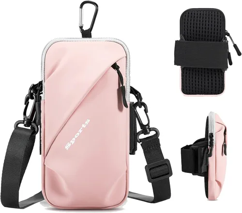 Miniatura 14 de Bandas para el brazo para teléfono, pequeña bolsa cruzada con correa para el brazo, se adapta a iPhone y todos los teléfonos celulares, uso para Azul