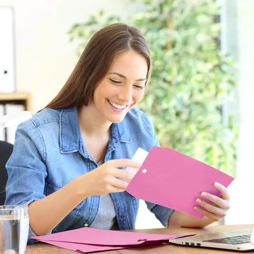 Miniatura 4 de 300 sobres Manilla de 6 x 9 pulgadas, cierre de papel kraft con cierre de cierres para almacenar correo, papel kraft de 28 libras para documentos