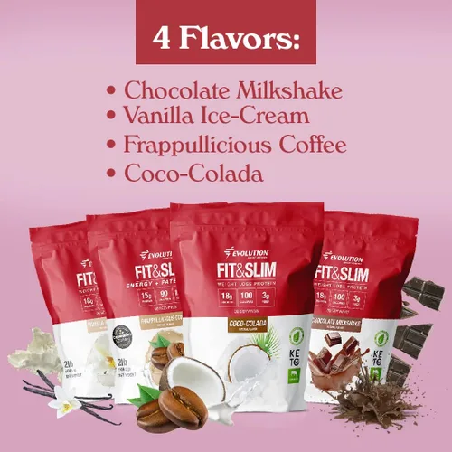 Miniatura 8 de Evolution Advance Nutrition Fit & Slim Blend, 2 libras + bandas de resistencia para ejercicio en el hogar, proteína de suero en polvo alimentada