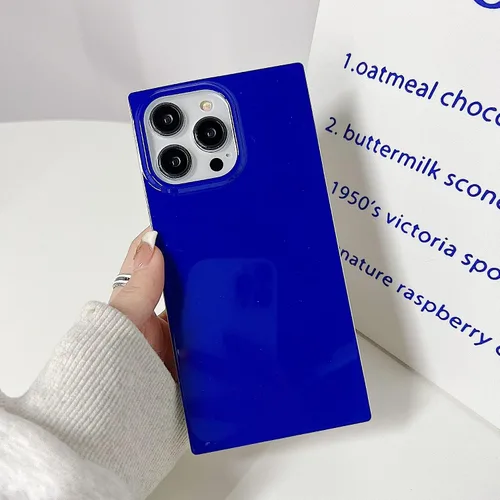 Miniatura 8 de Compatible con Neon Phone Rectangle iPhone 14 Funda para mujer, diseño de lujo de fluorescencia brillante, flexible, suave, delgada, de gel de goma