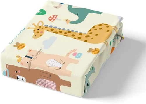 Miniatura 4 de Feelyou Juego de sábanas de elefante de dibujos animados para niños, tamaño individual, juego de sábanas de cocodrilo para niños y niñas, sábanas
