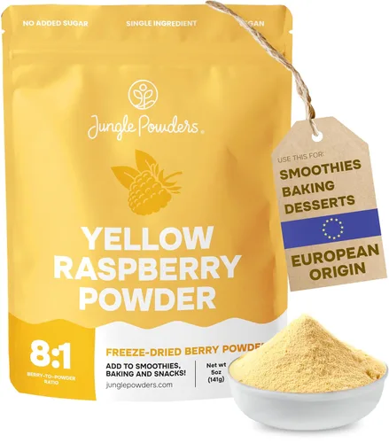 Miniatura 10 de Jungle Powders Polvo de Frambuesa Bolsa de 3.5 Onzas, Frambuesas Liofilizadas en Polvo de Grado Alimenticio Sin Endulzar, Sin Aditivos, Sin Rellenos