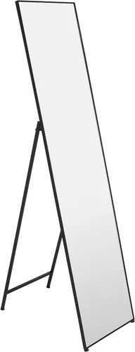 SAFAVIEH Home Collection Wellen - Espejo rectangular de cuerpo completo para dormitorio, vestidor, color negro, de 16 x 69 pulgadas