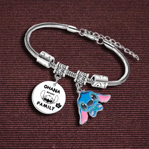 Miniatura 3 de Nfyxcaz Ohana Means Family Bracelet Stitch Bracelet Stitch Gifts Christmas Birthday Gifts for Women Girls Friendship Gifts for Daughter Son Sister