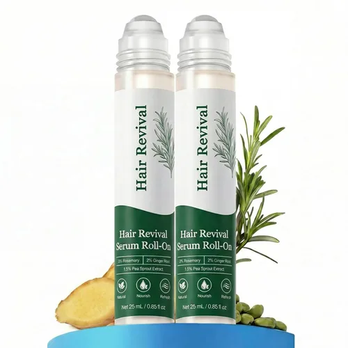 Suero roll-on para el crecimiento del cabello, ayuda a reducir la caída del cabello y promueve un cabello más grueso y de aspecto más completo,