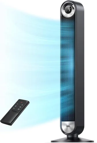 Miniatura 9 de Dreo - Ventilador de torre para dormitorio, ventilador oscilante de pie de 90° con velocidad de 28 pies por segundo, silencioso de 25dB para dormir
