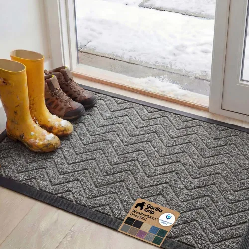 Miniatura 34 de Gorilla Grip - Tapete WeatherMax todoterreno 100% impermeable, caucho natural, resistente a manchas y decoloración, perfil bajo, interior y Grafito